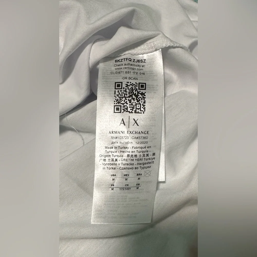 New Armani exchange man T-shirts size medium Cotton - Picture 4 of 4